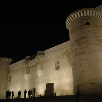 Vista noctura exterior