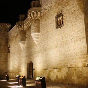 Vista noctura exterior