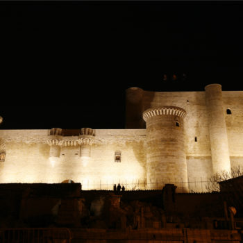 Vista noctura exterior