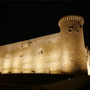 Vista noctura exterior