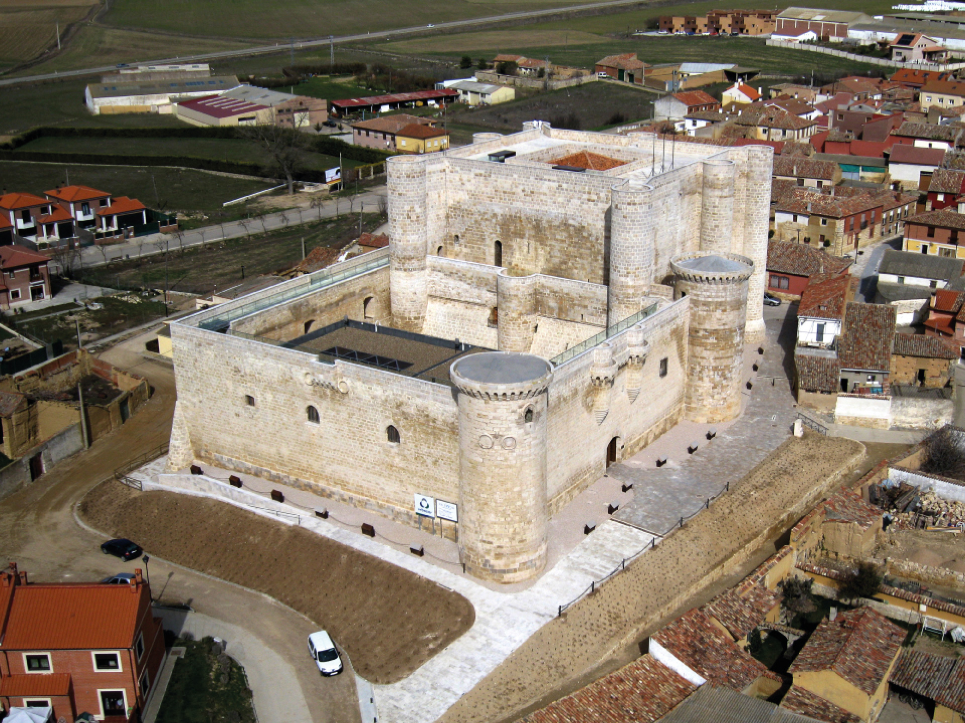 Vista aérea del castillo